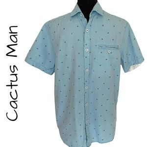 🎉 HP🎉 CACTUS MAN NY Slim Fit Short-sleeve Shirt, Size Medium
